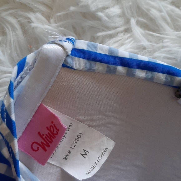 Winki White & Blue Checkered Bikini Top - Picture 4 of 8